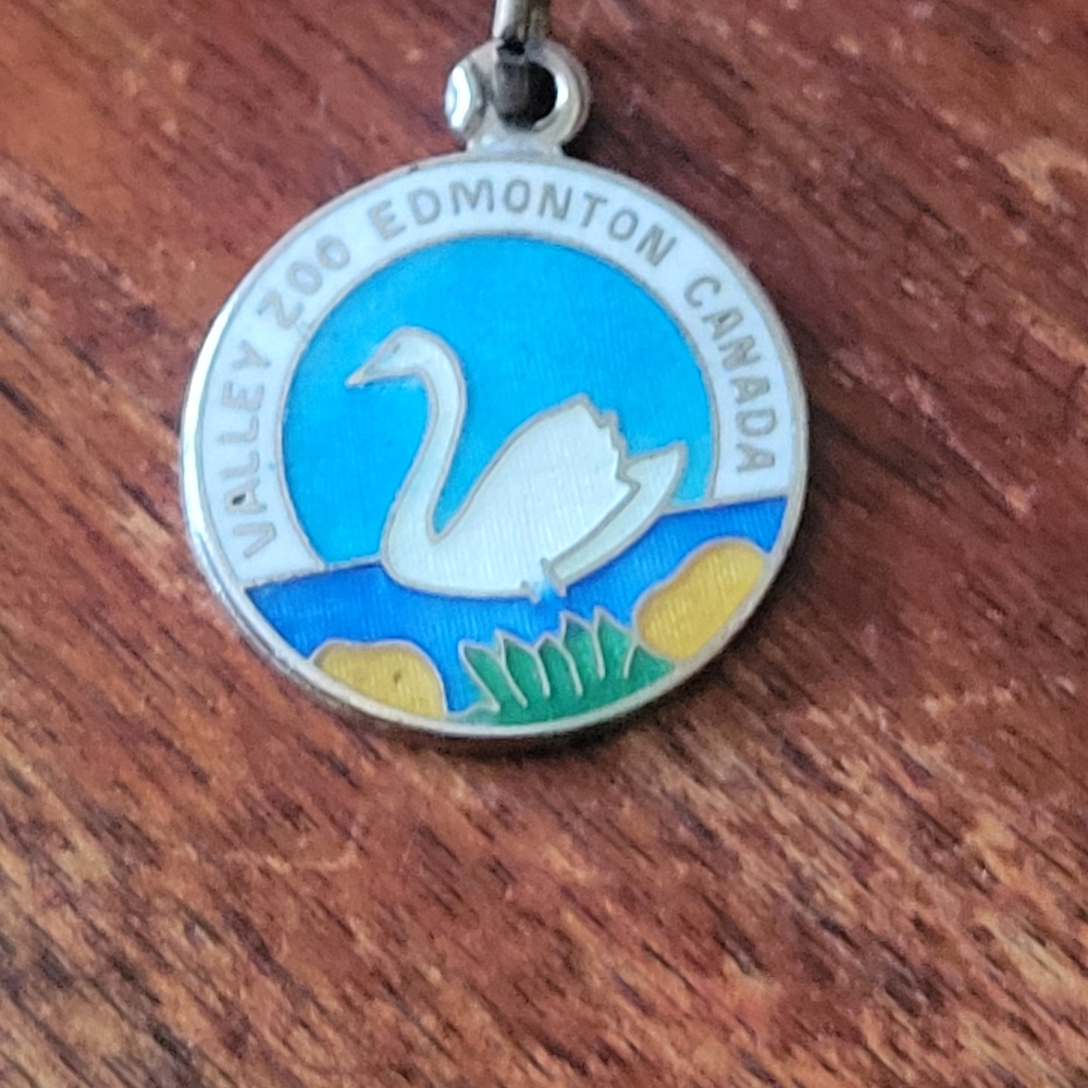 Valley Zoo Edmonton Canada Souvenir Charm Sterling Silver & Enamel
